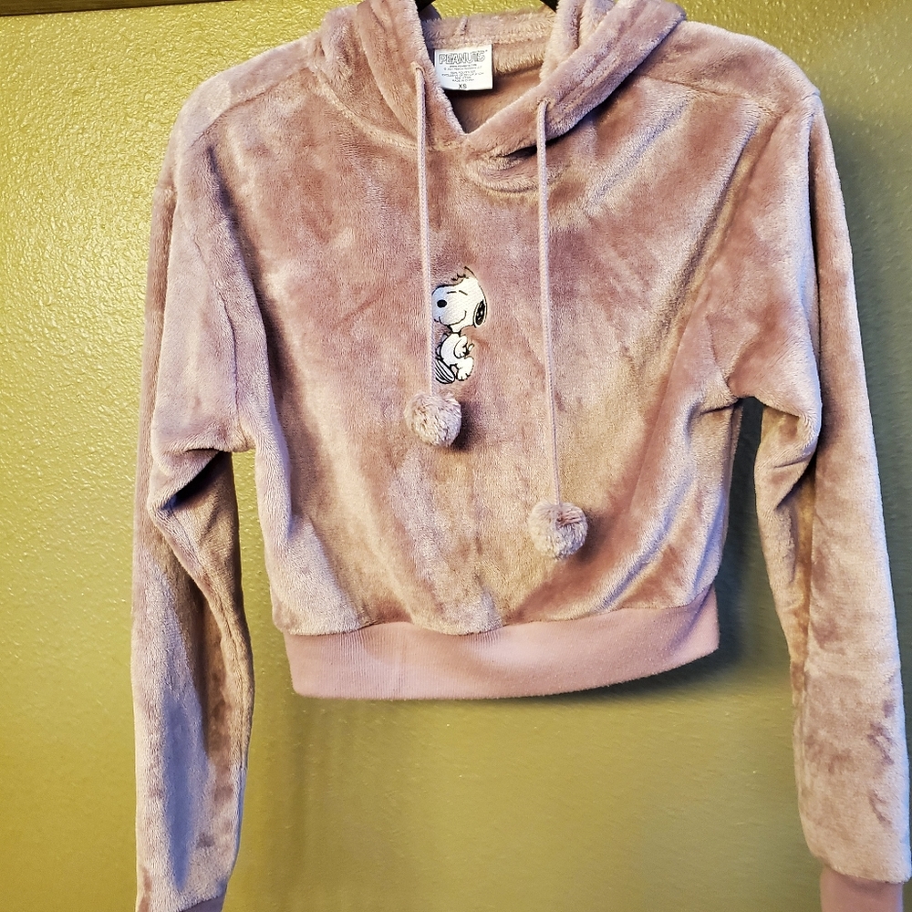 Peanuts Hoodie Juniors XS Purple
